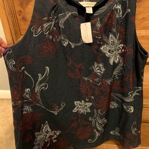 Christopher Banks navy blue sleeveless blouse